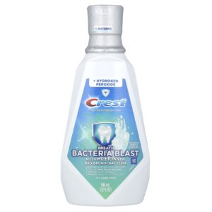 Crest Enxaguante Bucal para Clareamento Múltiplo Explosão de Bactérias para o Hálito Menta Refrescante Gelada 946 ml (32 fl oz)