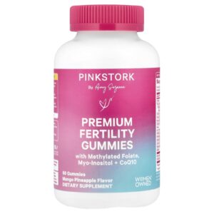 Pink Stork Gomas Premium de Fertilidade Manga e Abacaxi 60 Gomas