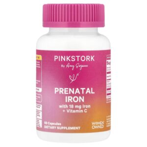 Pink Stork Ferro Pré-Natal com Vitamina C 60 Cápsulas