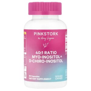 Pink Stork Proporção 40:1 de Mio-Inositol + D-Chiro-Inositol 90 Cápsulas