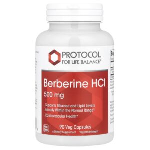 Protocol for Life Balance Cloridrato de Berberina 500 mg 90 Cápsulas Vegetais