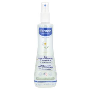 Mustela Bebês Modelador de Cabelo e Ambientador de Pele com Água de Camomila 200 ml (676 fl oz)