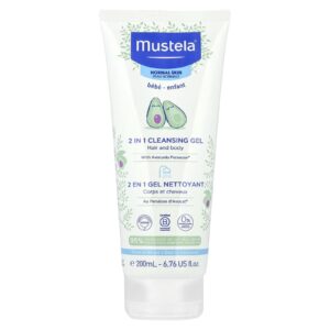 Mustela Bebês Gel de Limpeza 2 em 1 Cabelo e Corpo Pele Normal 200 ml (676 fl oz)