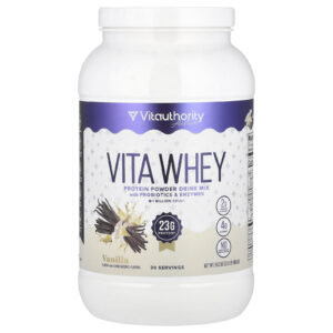 Vitauthority Ativo Vita Whey Protein em Pó Baunilha 9696 g (213 lb)