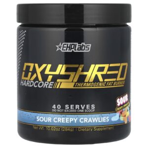 EHPlabs OxyShred Hardcore Queimador de Gordura Termogênico Sour Creepy Creamies 284 g (1002 oz)