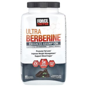 Force Factor Ultra Berberine™ Chocolate e Menta 60 Cápsulas Mastigáveis