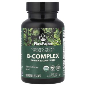 PlantFusion Complexo B Vegano Orgânico 30 VegCaps Orgânicos
