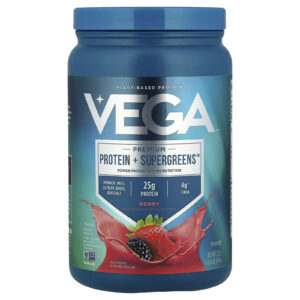 Vega Premium Protein + Supergreens™ Fruto Silvestre 624 g (1 lb 6 oz)