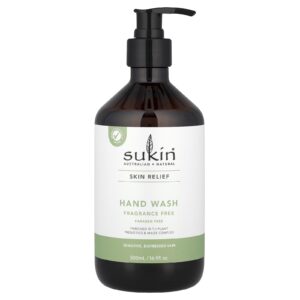 Sukin Alívio para a Pele Sabonete Líquido para as Mãos Pele Sensível Irritada Sem Perfume 500 ml (169 fl oz)