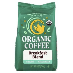Equal Exchange Café Orgânico Mistura para Café da Manhã Moído Torra Média 255 g (9 oz)