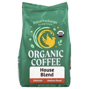 Equal Exchange Café Orgânico Mistura da Casa Moído Torra Média 255 g (9 oz)