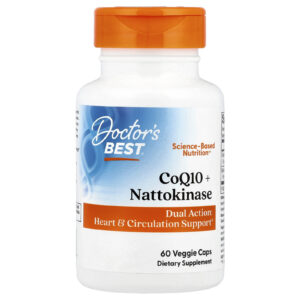 Doctors Best CoQ10 + Nattoquinase 60 Cápsulas Vegetais