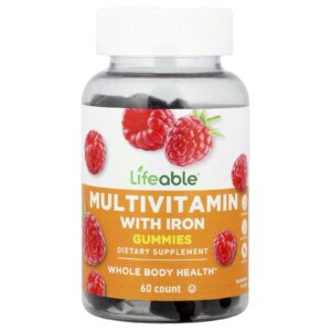 Lifeable Multivitamínico com Gomas de Ferro Framboesa 60 Gomas