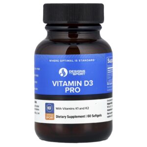 Designs For Health Designs For Sport® Vitamina D3 e Pro 60 Cápsulas Softgel