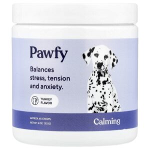 Pawfy Calmante Para Cães a Partir de 6 Meses Peru Aprox. 45 Cápsulas Mastigáveis 113 g (4 oz)