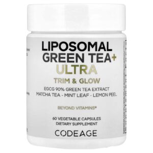 Codeage Chá Verde Lipossomal+ Ultra Aparador e Brilho 60 Cápsulas Vegetais