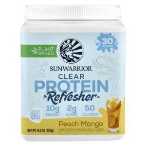 Sunwarrior Clear Protein Refresher Pêssego e Manga 420 g (148 oz)