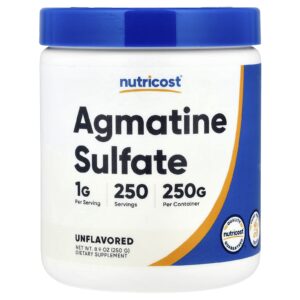 Nutricost Sulfato de Agmatina Sem Sabor 250 g (89 oz)