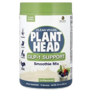 Genceutic Naturals Clean Vegan Plant Head® Auxílio de GLP-1 Mistura para Smoothies Sem Sabor 3545 g (125 oz)