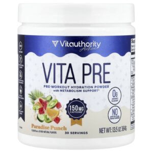 Vitauthority Active Vita Pre Hidratação Pré-Treino em Pó Paradise Ponche 384 g (135 oz)