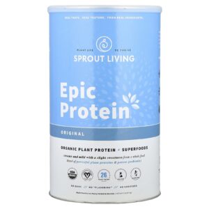 Sprout Living Epic Protein® Proteína Vegetal Orgânica + Superalimentos Original 912 g (2 lb)
