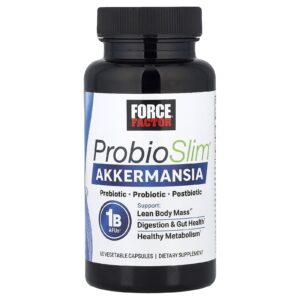 Force Factor ProbioSlim® Akkermansia 60 Cápsulas Vegetais