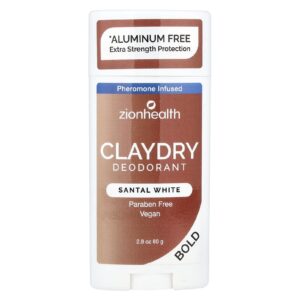 Zion Health Bold Desodorante ClayDry Santal White 80 g (28 oz)