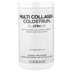 Codeage Colostro Platinum Multicolágeno Sem Sabor 381 g (1340 oz)