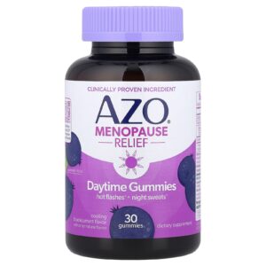 AZO Alívio da Menopausa Gomas Diurnas Groselha Negra Refrescante 30 Gomas