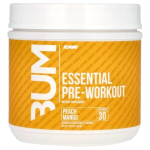 Raw Nutrition Bum Pré-treino Essencial Pêssego e Manga 423 g (149 oz)