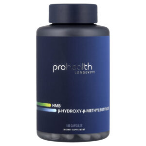 ProHealth Longevity HMB B-Hydroxy-B-Methylbutyrate 180 Cápsulas