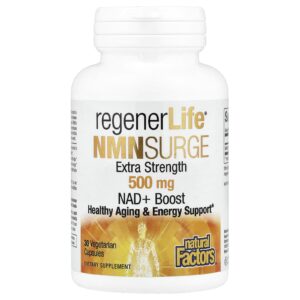 Natural Factors RegenerLife® NMN Surge 500 mg 30 Cápsulas Vegetarianas