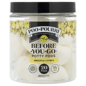 Poo-Pourri Before-You-Go® Cápsulas Poty Cítricos Originais 20 Cápsulas 230 g (81 oz)