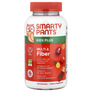 SmartyPants Kids Plus Multivitamínico e Fibras Morango Laranja e Limão 120 Gomas