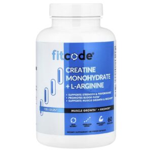 fitcode Creatina Mono-Hidratada + L-Arginina 120 Cápsulas Vegetais