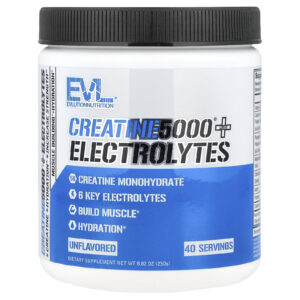 EVLution Nutrition Creatine5000® com Eletrólitos Sem Sabor 250 g (882 oz)