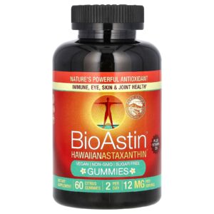 Nutrex Hawaii BioAstin Gomas de Astaxantina Havaiana Cítrico 60 Gomas