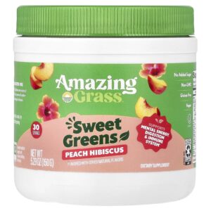 Amazing Grass Sweet Greens Pêssego e Hibisco 150 g (529 oz)