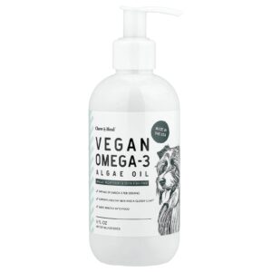 Chew + Heal Óleo de Algas Ômega-3 Vegano Para Cães 237 ml (8 fl oz)