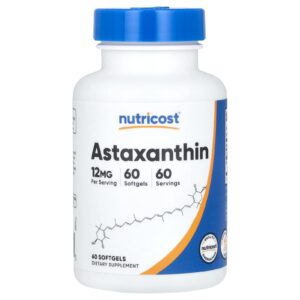 Nutricost Astaxantina 12 mg 60 Cápsulas Softgel