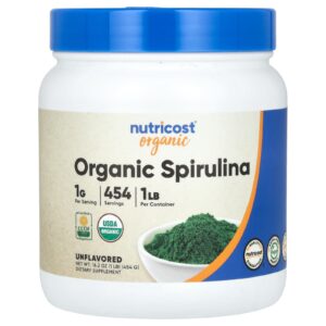 Nutricost Espirulina Orgânica Sem Sabor 454 g (162 oz)