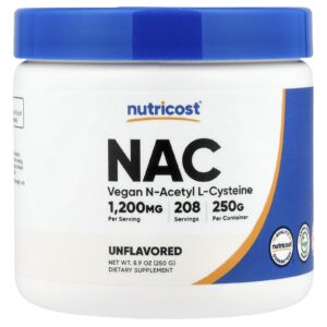 Nutricost NAC Sem Sabor 250 g (89 oz)
