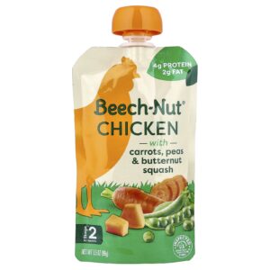Beech-Nut Frango com Cenouras Ervilhas e Abóbora-Menina A partir de 6 Meses 99 g (35 oz)
