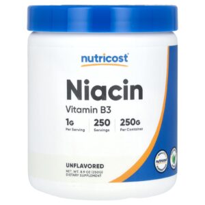Nutricost Ácido Nicotínico Sem Sabor 250 g (89 oz)