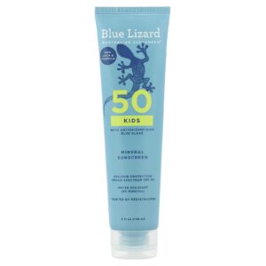Blue Lizard Australian Sunscreen Protetor Solar Mineral para Crianças FPS 50 148 ml (5 fl oz)