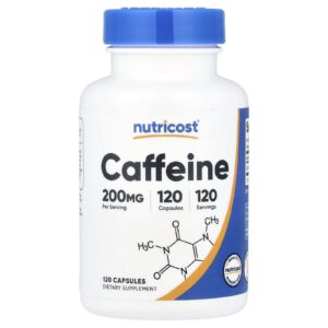 Nutricost Cafeína 200 mg 120 Cápsulas