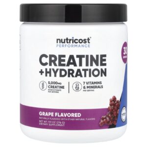 Nutricost Desempenho Creatina + Hidratação Uva 276 g (99 oz)
