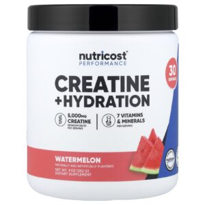 Nutricost Desempenho Creatina + Hidratação Melancia 252 g (9 oz)