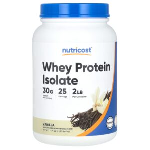 Nutricost Isolado de Proteína Whey Baunilha 907 g (2 lb)