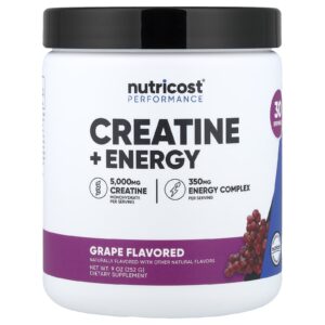 Nutricost Desempenho Creatina + Energia Uva 252 g (9 oz)